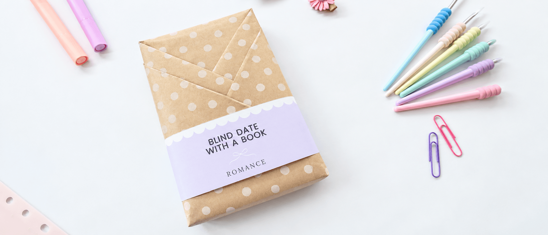 Open Blind Date box with a matched book and extras
